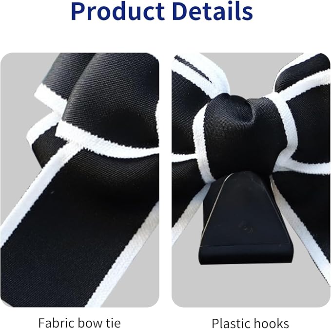 2 Pcs Car Bow Seat Headrest Hook, Multi-Functional Automobile Seatback Hanging Organiser,Car Purse Hooks Fits For Most Cars (Black) - Image 6