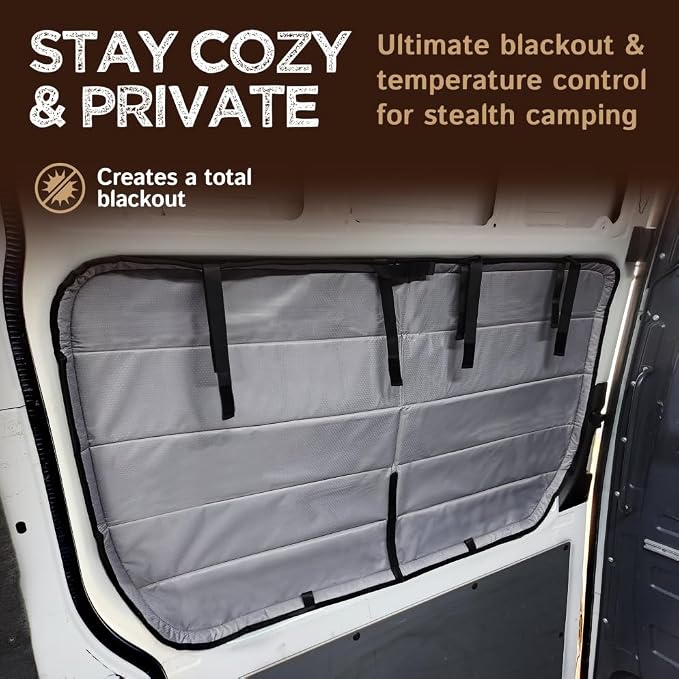 Living in a Bubble Insulated Blackout Sliding Door Window Cover for Mercedes Sprinter Van Year 2007-2026, NCV3 & VS30 (Bare Metal Frame) - Image 2