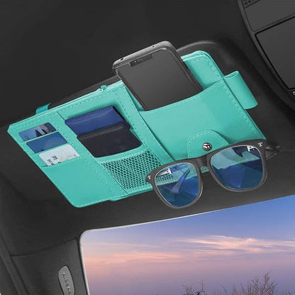 Car Sun Visor Organizer, Sunglasses Holder for Car Sun Visor | Auto Interior Accessories Pocket Organizers Can Store for Sunglasses, Documents, Cards, Pen, Drivers License - Image 7