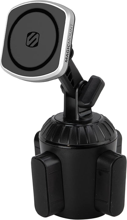 Scosche MP2CUPM-SP MagicMount Pro2 Cup Holder Magnetic Cell Phone Holder Car Mount Kit Compatible with MagSafe, iPhones, Galaxy, Pixel & All Smartphones by Scosche
