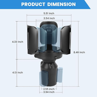 Octomo Car Cup Holder Expander, Hold 2.9" to 5.5" Large Bottles - Image 2