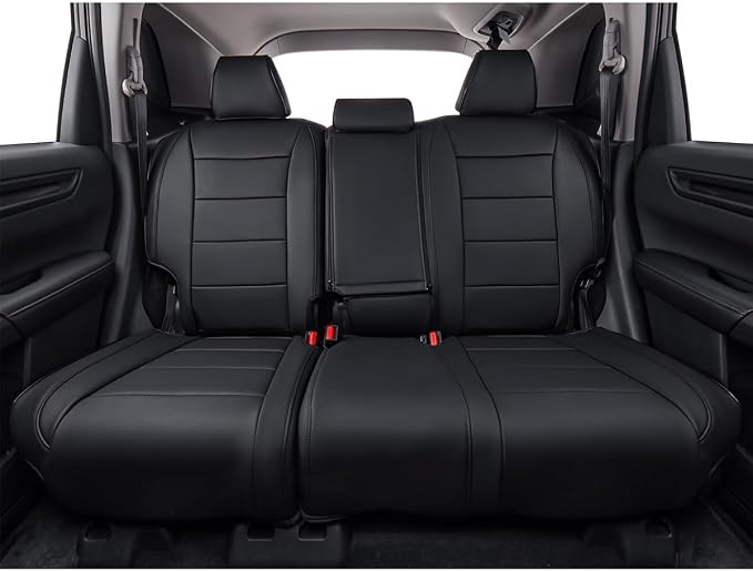 EKR Car Seat Covers for Honda HRV 2023-2027,Leatherette Full Set | Custom Fit for Honda HRV Sport /LX 2023-2027 Factory-Like Fit,360°Protection,Pet Friendly,Faux Leather(Black) - Image 7