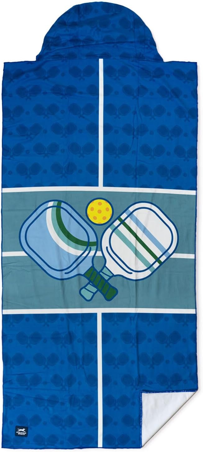 ChalkTalkSPORTS Pickleball Car Seat Towel Cover - Microfiber - 30 x 60 | Microfiber Seat Protector, Moisture-Wicking, 30 x 60 Inches, Pull Cord Hood, Compact and Portable, Pickleball Lover Gift by ChalkTalkSPORTS