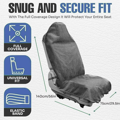 Waterproof Sweat Towel Car Seat Cover Sweat Carseat Protector,Perfect for Universal Anti-Slip Car Truck SUV Seat, Great for Post Gym Workout, Running, Swimming, Beach and Hiking (2pcs Gray) - Image 3