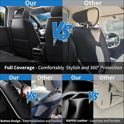 Car Seat Covers Full Set Custom Fit For Lexus RX 300 1999-2003, Black&White | Lumbar Support, Premium Faux Leather, Breathable, Anti-Slip, Airbag Compatible, Waterproof, Car Seat Protectors, 2 Row-5Seat - Image 5