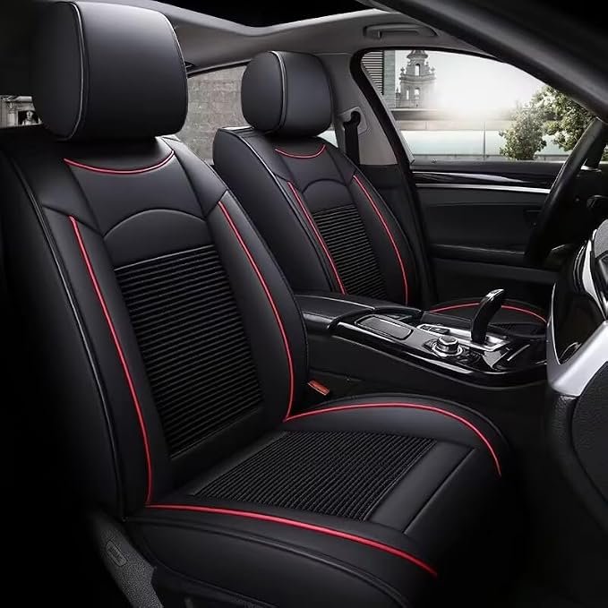 for car seat Covers Non-Slip （E.g, for Tesl,for Mercedes-Benz,for BMW,for Audi, for Ford, for Honda, for Nissan,for Toyota,for Chevrolet,for Jeep.. (Black & Ice Silk) - Image 4