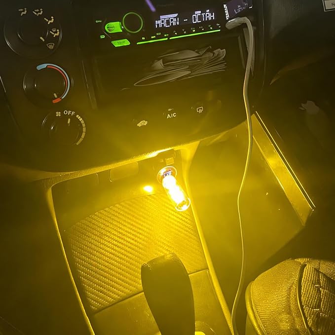2 PCS USB LED Lights for Car Interior, Touch Dimmable Ambient Lighting, Mini Retro Glass Bottle Night Light Bulb for Vehicle, Bedroom, Camping(Warm White) - Image 2