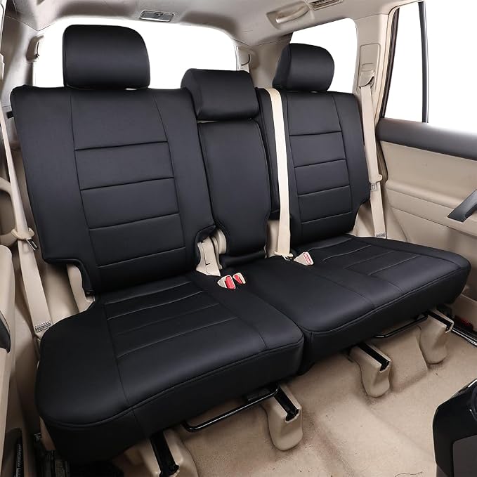 EKR Car Seat Covers Custom Fit for Toyota 4Runner(5 Seats) Full Set | for Toyota 4Runner 2003-2009(Power Front Seats)Airbag Compatible,Waterproof Pet-resistant Protection,Neoprene(Black) - Image 5