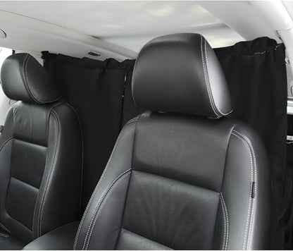 AICEL Car Partition Curtain Privacy Screen, Front Rear Seat Blackout Divider - Image 4