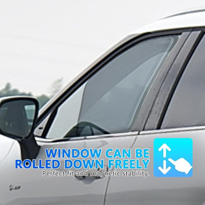BWEN Magnetic Car Window Sunshade for Hyundai Tucson 2022-2026 Side Front Window Shade for Baby with Breathable Mesh Protection from Heat and Sun Rays for Sleeping Camping Breastfeeding 2 PCS - Image 6