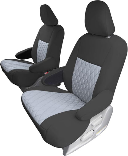 FH Group Custom Fit Car Seat Covers Specifically Made for 2011-2020 Toyota Sienna 7 Seater with Ultraflex Neoprene Water Resistant Automotive Seat Covers - 2nd Row Gray by FHGroup