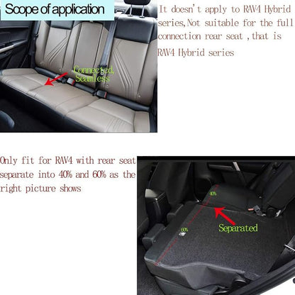 EKR Rav4 Seat Covers Custom Fit for Toyota Rav4 LE(NOT for Hybrid) 2013 2014 2015 2016 2017 2018,Leather Car Seat Cover for Trucks SUV Full Set,Faux Leather(Black) - Image 2