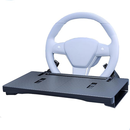 Car Steering Wheel Tray Table & Seat Gap Filler Organizer 2-in-1 Foldable Adjustable Car Food Tray Laptop Desk for Drivers Eating & Working by TueouMall