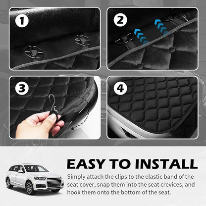 Plush Car Seat Covers with Side Pockets,Warm & Breathable Car Back Seat Cover for Cars Seats Protection,All-Season Anti-Slip Back Seats Cover for Cars Interior Accessories - Image 6