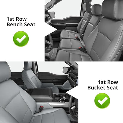 Silverado Seat Covers Full Set for Chevy Silverado 1500 (2019-2026) & 2500HD/3500HD (2020-2026)-DoubleCab Pickup,w/No Rear Cup Holder,Fully Covered,Waterproof Leather Seat Protector(Grey) - Image 7