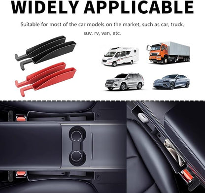 2PCS New Car Seat Gap Filler with 2 Storage Areas,Stylish Car Seat Gap Storage for Stabilizing Phone,Keys Wallet,Universal Car Seat Gap Filler Organizer Interior Accessories (Carbon Black) - Image 7