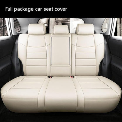 CocheFamilia Custom Fit RAV4 Hybrid Car Seat Covers for Select Toyota RAV4 Hybrid (Not for 2019-2025 Hybrid/Prime SE,XSE) 2019 2020 2021 2022 2023 2024 2025 - Full Set,Leather(Beige) - Image 2