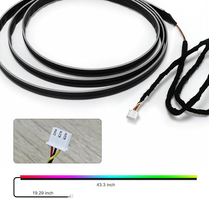 Dreamcolor Acrylic Interior Car LED Strip Light 43-inch, which fit for dreamcolor Main Controller Connects and sub-Controller kit (not Including), Not Applicable dreamcolor 1 Lights - Image 3