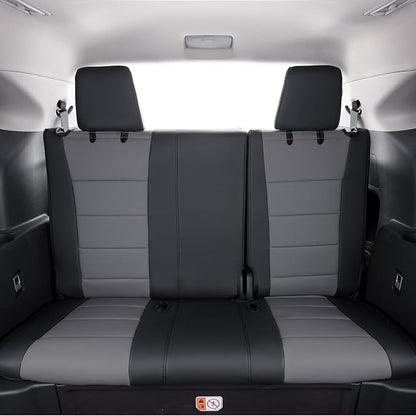 Full Set Car Seat Covers for Honda Odyssey 2018-2026,8-Seater,Faux Leather | for EX,EX-L,Elite,Touring,Sport,2nd Row 40/20/40 Split Seat,Luxury Waterproof Seat Protector,Fit Like A Glove(Black & Gray) - Image 7