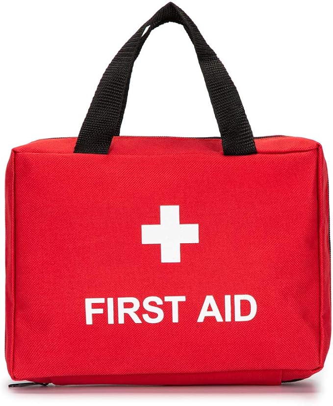 Red First Aid Bag Empty Travel Rescue Pouch First Responder Storage Medicine Emergency Bag for Car Home Office Kitchen Sport Outdoors (Red) - Image 3