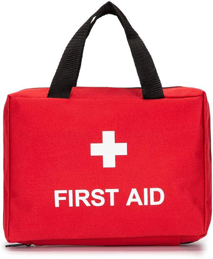 Red First Aid Bag Empty Travel Rescue Pouch First Responder Storage Medicine Emergency Bag for Car Home Office Kitchen Sport Outdoors (Red) - Image 3