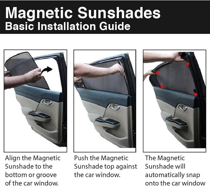 Car Side Window Sunshades for Volvo XC60 2. Gen (Spa) 2018-2024, Magnetic UV Protection Shades for Front/Rear Windows, Heat Resistant Sun Visor Shield Accessories,B/2 Rear Doors - Image 7