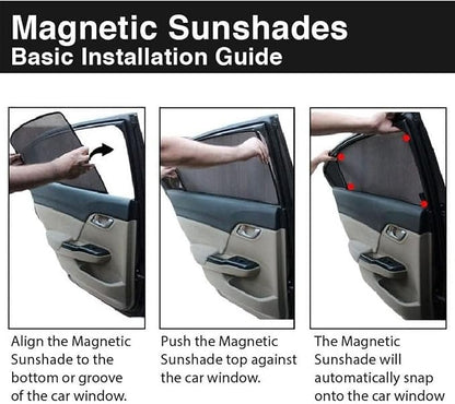 Car Side Window Sunshades for Volvo XC60 2. Gen (Spa) 2018-2024, Magnetic UV Protection Shades for Front/Rear Windows, Heat Resistant Sun Visor Shield Accessories,D/4 Window Doors - Image 7