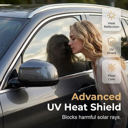 4-Pack Universal Car Side Window Sun Shades, 2026 New Side Automotive Window Sunshades, Gel Electrostatic UV Protection Sunshade Car Shades for Side Windows (Curved +Square) - Image 2
