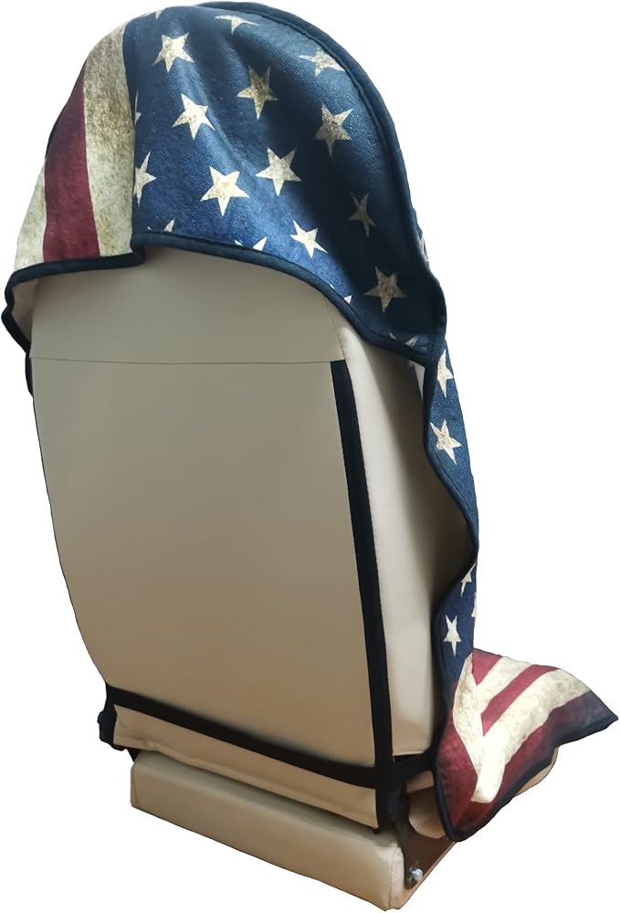 Car Seat Cover Protector Front Seats,for Gym Workout,Running,Swimming,Beach and Hiking,Waterproof Sweat Towel Bucket Seat Covers for Cars SUV Trucks (American Flag, 2Pcs) - Image 2