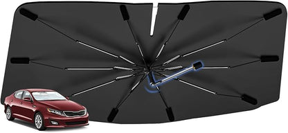 Windshield Sun Shade Umbrella for Kia Optima 2013-2015 Front Window | Foldable Car Sunshade(No Gaps), Highly Reflective Front Window Sun Shield Visor for UV Protection, Keep Car Cool by Bocvam