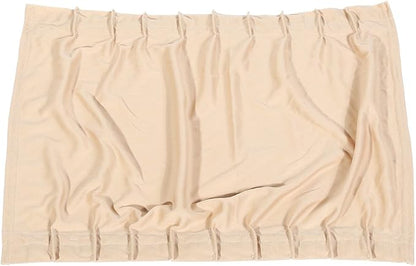 Ejoyous Car Curtains for Windows, Foldable Car Sun Shade, 2 x 50s Car Sun Shade Window Curtain Adjustable Sunshade Drape Visor Valance Curtain, Easy Installation (Beige) - Image 2