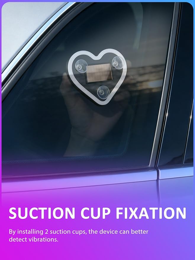 Car LED Ambient Light - Solar-Powered Heart-Shaped LED Neon Light, Wiring Free, Switchable Modes, Romantic Mood Decoration, Interior Atmosphere Lamps for Car (MHD - Red) - Image 4