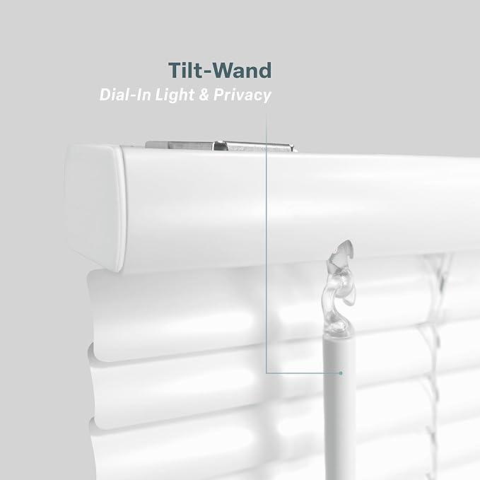 REGAL estate Strong Hold Magnetic Door Mini Blinds, White, 25 x 72 in | No-drill installation, Ideal for offices, kitchens, and magnetic steel entry doors, Light filtering, Cordless 1 in slats - Image 4