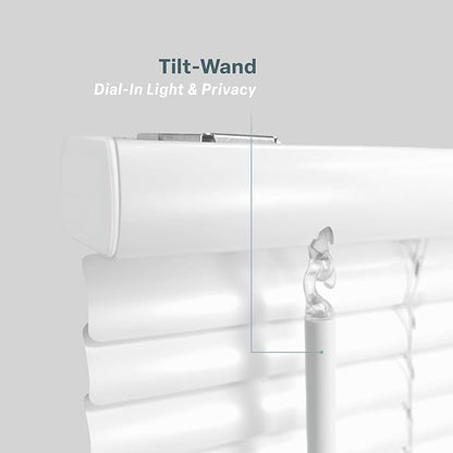 REGAL estate Strong Hold Magnetic Door Mini Blinds, White, 25 x 72 in | No-drill installation, Ideal for offices, kitchens, and magnetic steel entry doors, Light filtering, Cordless 1 in slats - Image 4