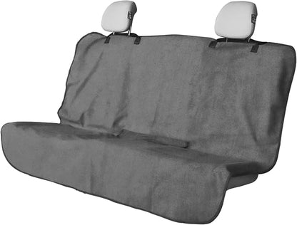 Sweat Towel Car Seat Cover Protector Front Seats for Gym Workout, Running, Swimming, Beach and Hiking, Waterproof Universal Seat Cover for Car, Trucks, Van & SUV (1, Pure Grey, Rear Seat) by Unknown