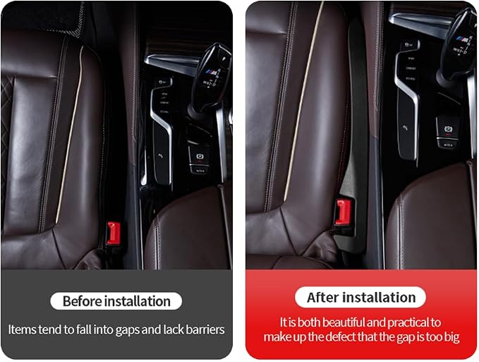 IHOTDER 2PCS Car Seat Gap Filler - Car Seat Gap Filler Organizer for Holding Phone,Key,Purse - Universal Car Gap Filler Fits Car Truck SUV Car Interior Accessories (Black/2PCS)… - Image 6