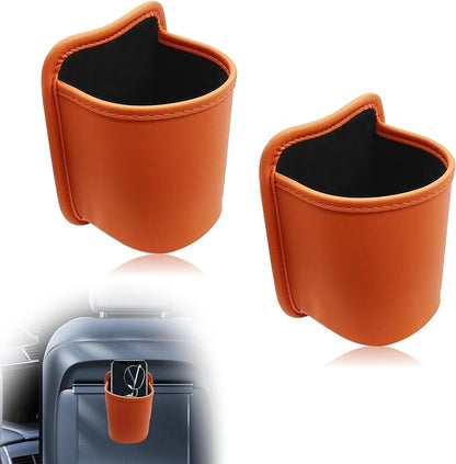 2PCS Large Car Door Cup Holder, Hanging Automotive Back Seat Bottle Holders, Waterproof Scratch-Resistant Car Window Cup Holder, Clip-On Auto Organizer Accessories for Beverage Holder(Orange) by Unknown