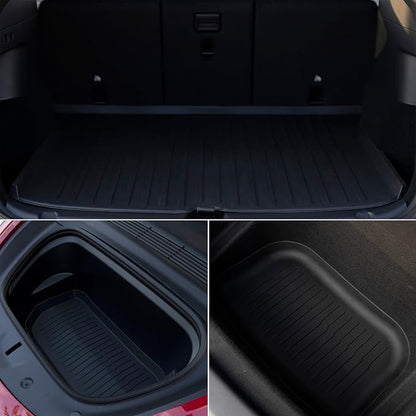 6Pcs Floor Mats for Tesla Model Y 2021/2022/2023/2024 Accessories, TPE All Weather Anti-Slip Waterproof 3D Front Frunk Rear Trunk Cargo Liner Tray Mats - Image 6