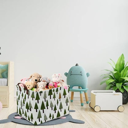 Tree basket,Laundry Basket Green Hamper Fabric Laundry Hamper,for baby hamper Nursery Toy Organizer tree room decor,Christmas gift decor,Gift Basket (tree) - Image 3