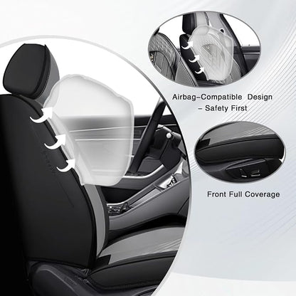 Fit for Toyota Corolla Cross Seat Covers 2022-2026,Premium Leather, 360° Full Protection, Thick Padding & Memory Foam, Waterproof & Stain-Resistant Car Seat Cover (5 Seat,Black&Gray) - Image 2