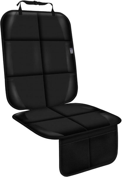 Car Seat Protector, Non-Slip Rubber Padded Backing Seat Protector for Child Seats, Waterproof Thickest Padding Car Seat Protector Under Baby Seat - No Imprint (Black-Ⅰ-1pcs) by Gowhalle