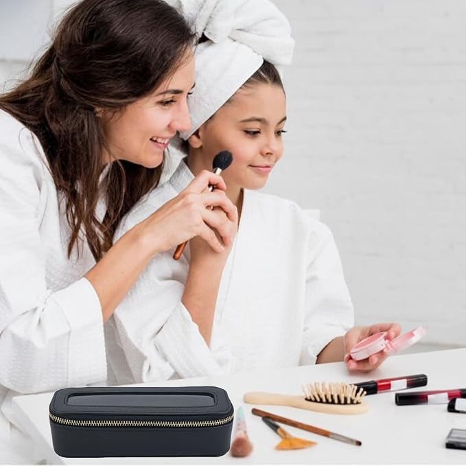 Travel Clear Makeup Bag Set, TSA Approved Cosmetic Bag Case with Zipper Portable Makeup Pouch Toiletry Bag Traveling Cosmetic Organizer Storage Bag Car Organizer Car Essentials - Image 7