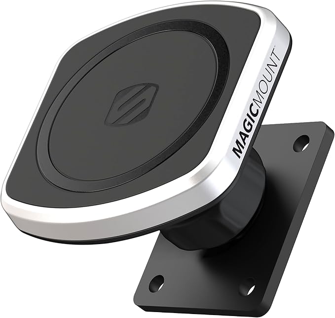 Scosche MagicMount Pro2 Magnetic Car Cell Phone Holder with AMPS Mounting Plate for Scosche/ProClip Vehicle Specific Mount Bases, Phone Stand Compatible with MagSafe, iPhone, Samsung by Scosche