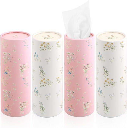 4PCS Car Tissue Holder,Extractable Portable Car Tissue Cylinder for Storing Each Box 50 Tissues,Fashionable Reusable Tissues for Cars Cup Holder Cars Accessories Interior by Unknown