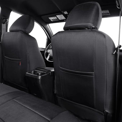 EKR Custom Fit Tacoma Front Car Seat Covers for Toyota Tacoma (Petrol & Hybrid) 2024 2025 2026 Double cab SR/SR5/TRD Sport/TRD Off-Road/Limited - Front Row Only,Neoprene (Black) - Image 3