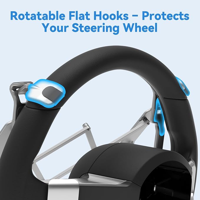 Car Laptop Mount steering Wheel Tray Holder, Height Adjustable Car Desk for Laptop iPad Computer Tablet, Foldable Portable Lap Laptop Stand for Car Vehicle Workstation for Truck SUV Tesla Motorhome - Image 4