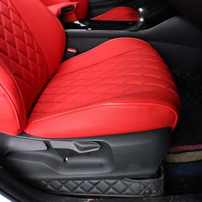 EKR Accord Seat Covers Full Set Custom for Honda Accord Base,EX-L,Touring 2014-2017 (Hybrid),(Rear Row W/Solid Backrest W/Armrest) Leather Seat Cover for Cars SUV,Faux Leather(Red) - Image 3