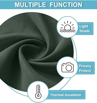 RYB HOME Blackout Door Window Curtains for Kitchen Back/Front Frchen Door | Blackout Thermal Insulated, Classroom French Door Front Door Bathroom Garage, Mini Blinds no Drill, W30 x L40,Grey,1 Pc - Image 7