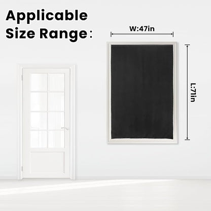 Adhesive Blackout Curtains- Self Stick Shades Window Blinds Curtains No Rod Needed Easy to Hang Curtains, Use for Bedroom, Living Room, Dining Room, Kitchen, Home Office, 47"W X 71"L, Black, 1 Panel - Image 7