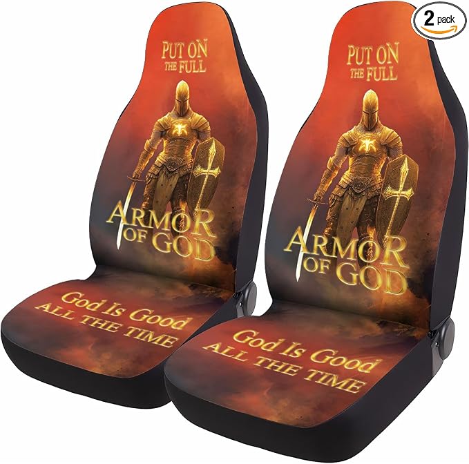GENANY Amor of God Car Seat Covers Set of 2, Breathable Front Seat Covers for Truck Sedan SUV, Christian Car Accessories, Christian Gift for Women Men by GENANY